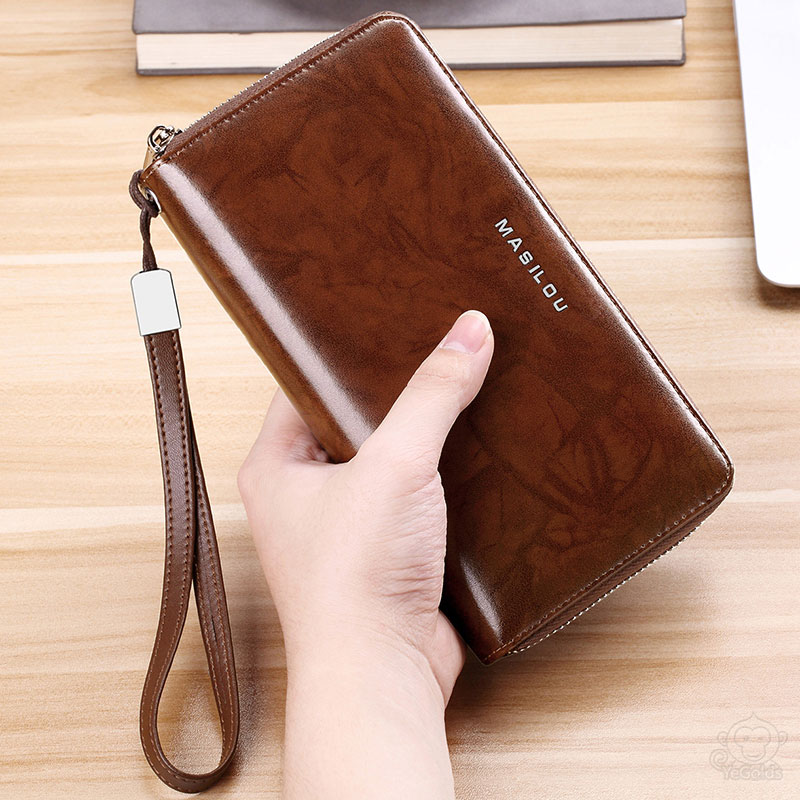 กระเป๋าออร์แกนกันสแกน ความจุเยอะ ด้านในรองรับการ์ด24ใบ เพิ่มช่องซิป ตำแหน่งบุหรี่กุญแจเป็นต้น วัสดุหนังแท้ คุณภาพห้าดาว ด้านในใช้ผ้ากันไฟฟ้า ป้องกันข้อมูลบัตรธนาคาร แถมสายรัดข้อมือถอดได้ ประหยัดดูดี 【ชิ้นที่สองแค่400】สินค้าของแท้ รับประกันคุณภาพ คืนสินค้าได้ภายใน7วัน